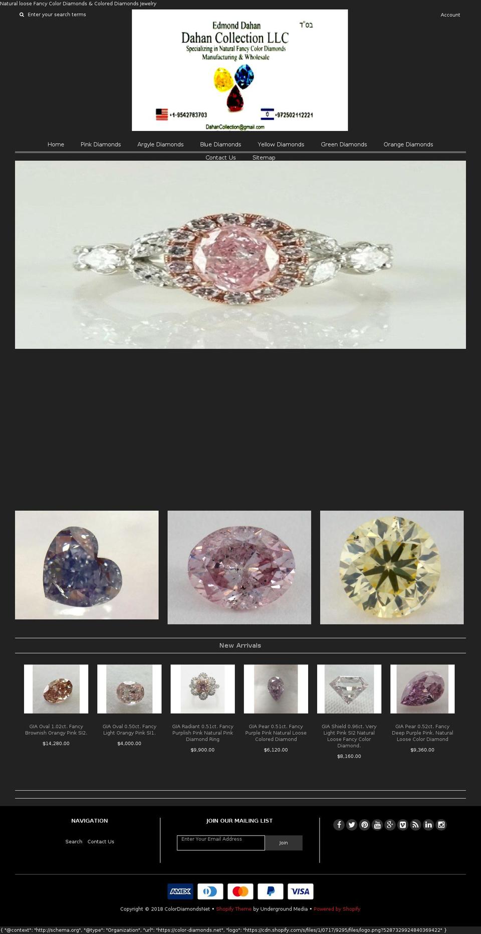 dahancollection.com shopify website screenshot