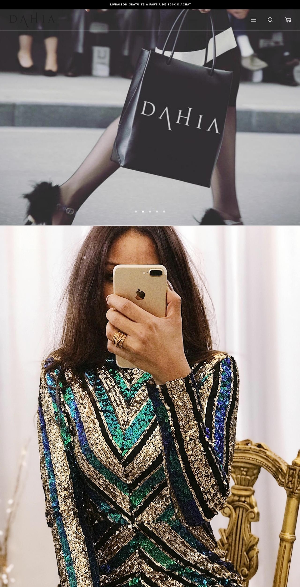 dahia-collection.com — Shopify storefront screenshot