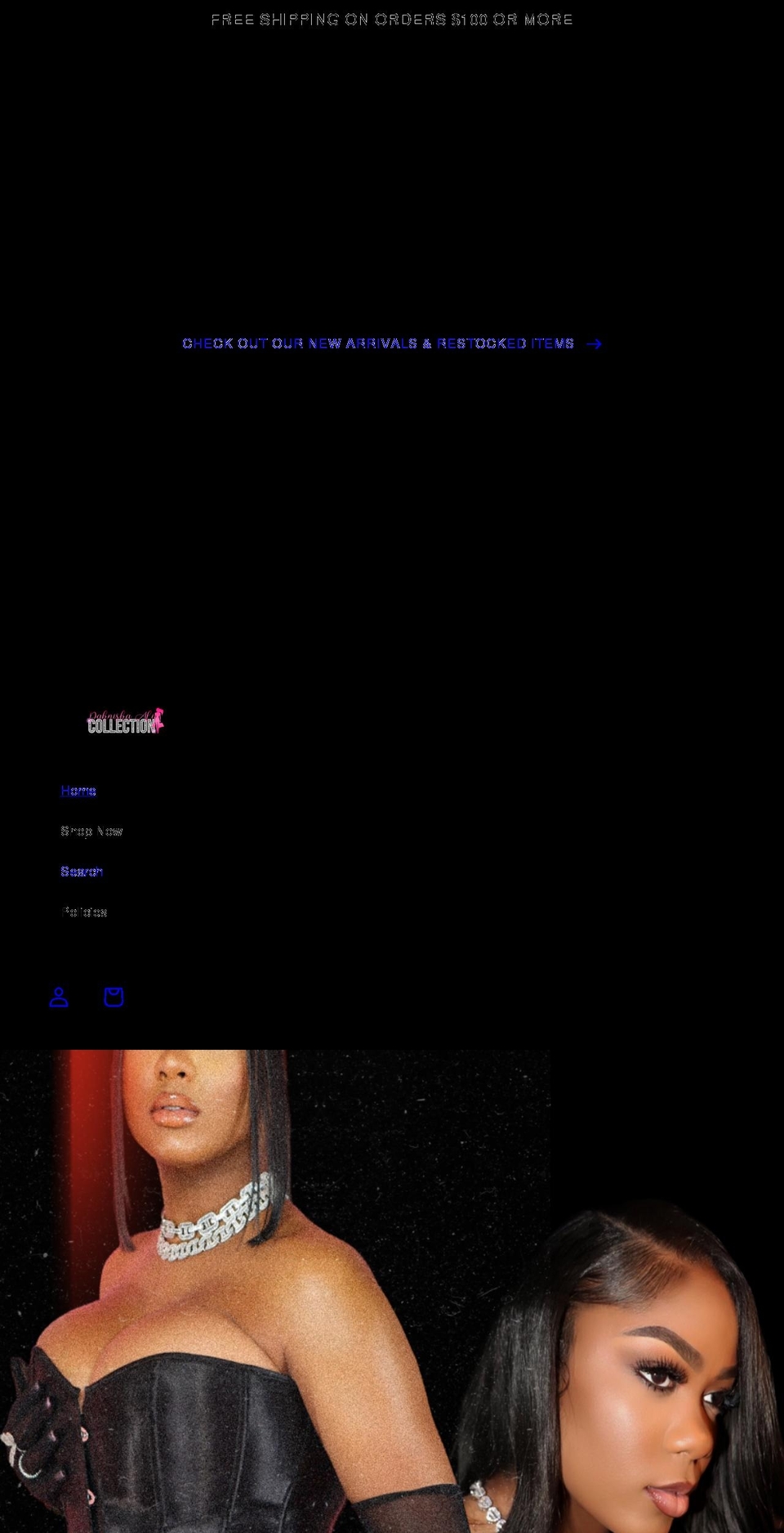 dahnishaalicollection.com shopify website screenshot