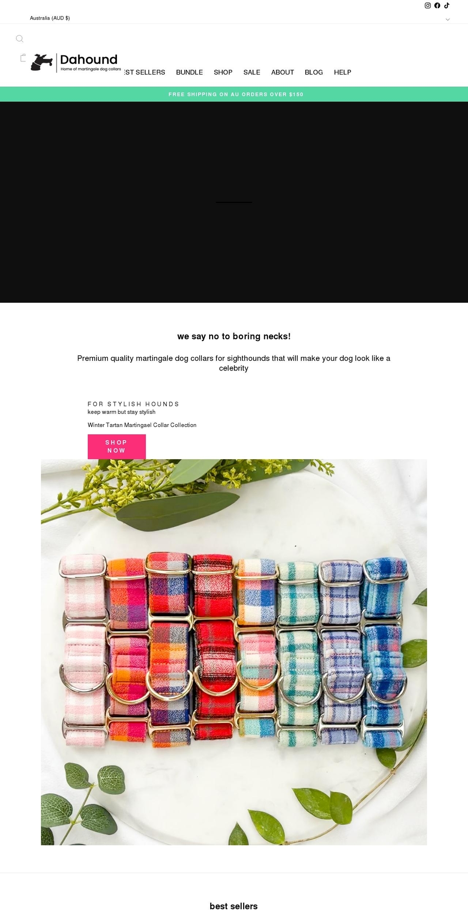 dahound.com shopify website screenshot