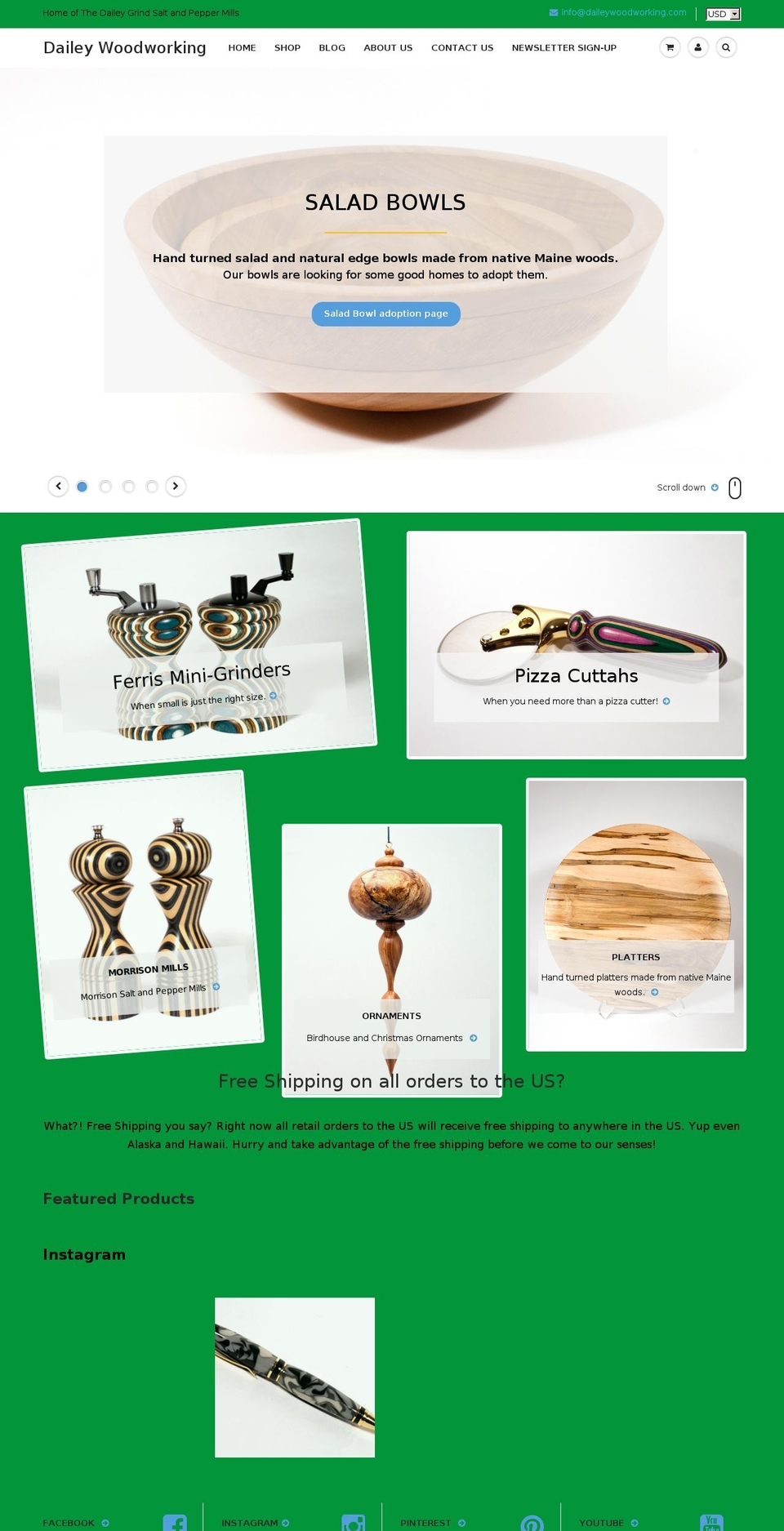 daileywoodworking.com shopify website screenshot