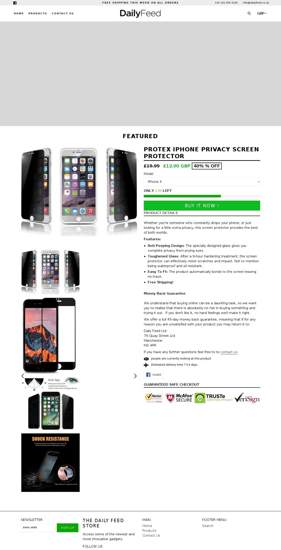 daily-feed.com shopify website screenshot