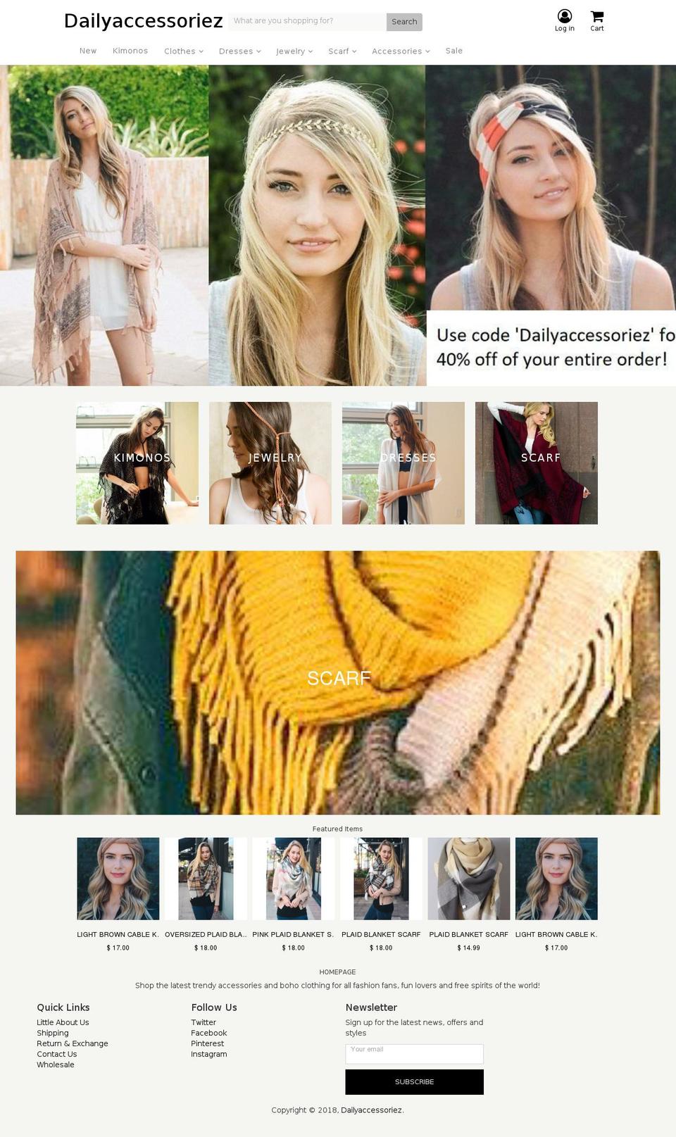 dailyaccessoriez.com — Shopify storefront screenshot