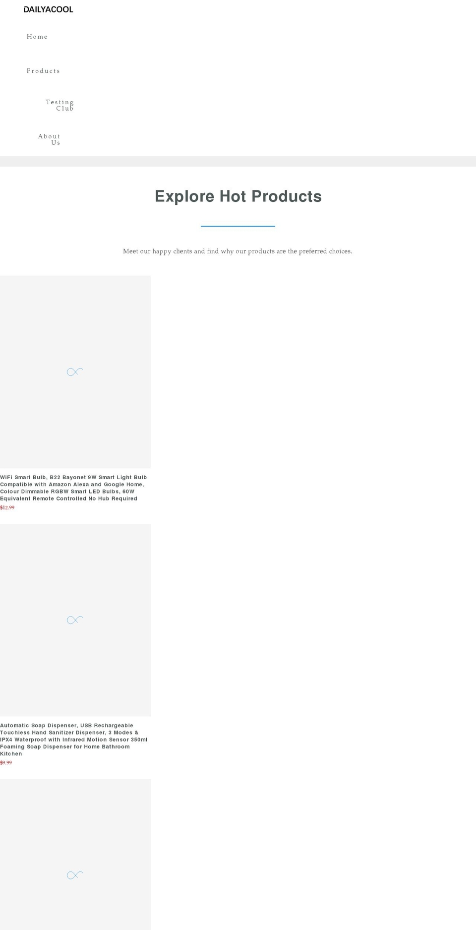 dailyacool.com shopify website screenshot