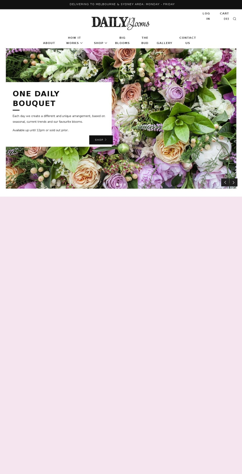 dailyblooms.com.au shopify website screenshot