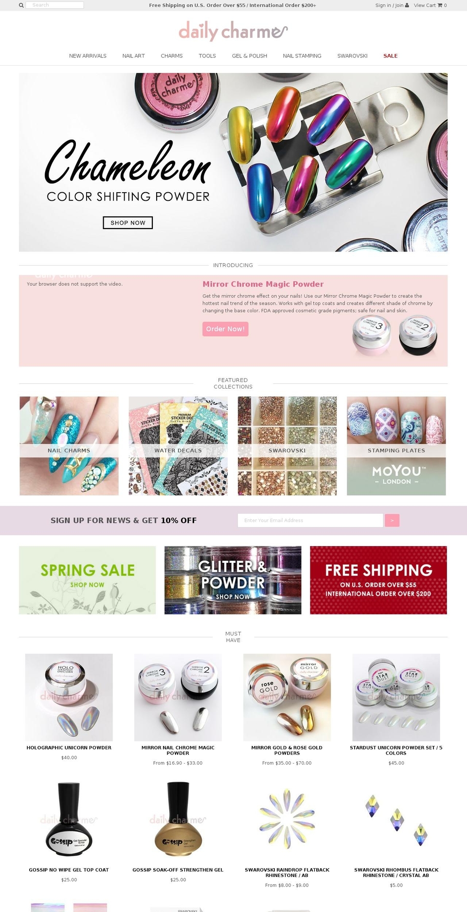 dailycharme.com shopify website screenshot