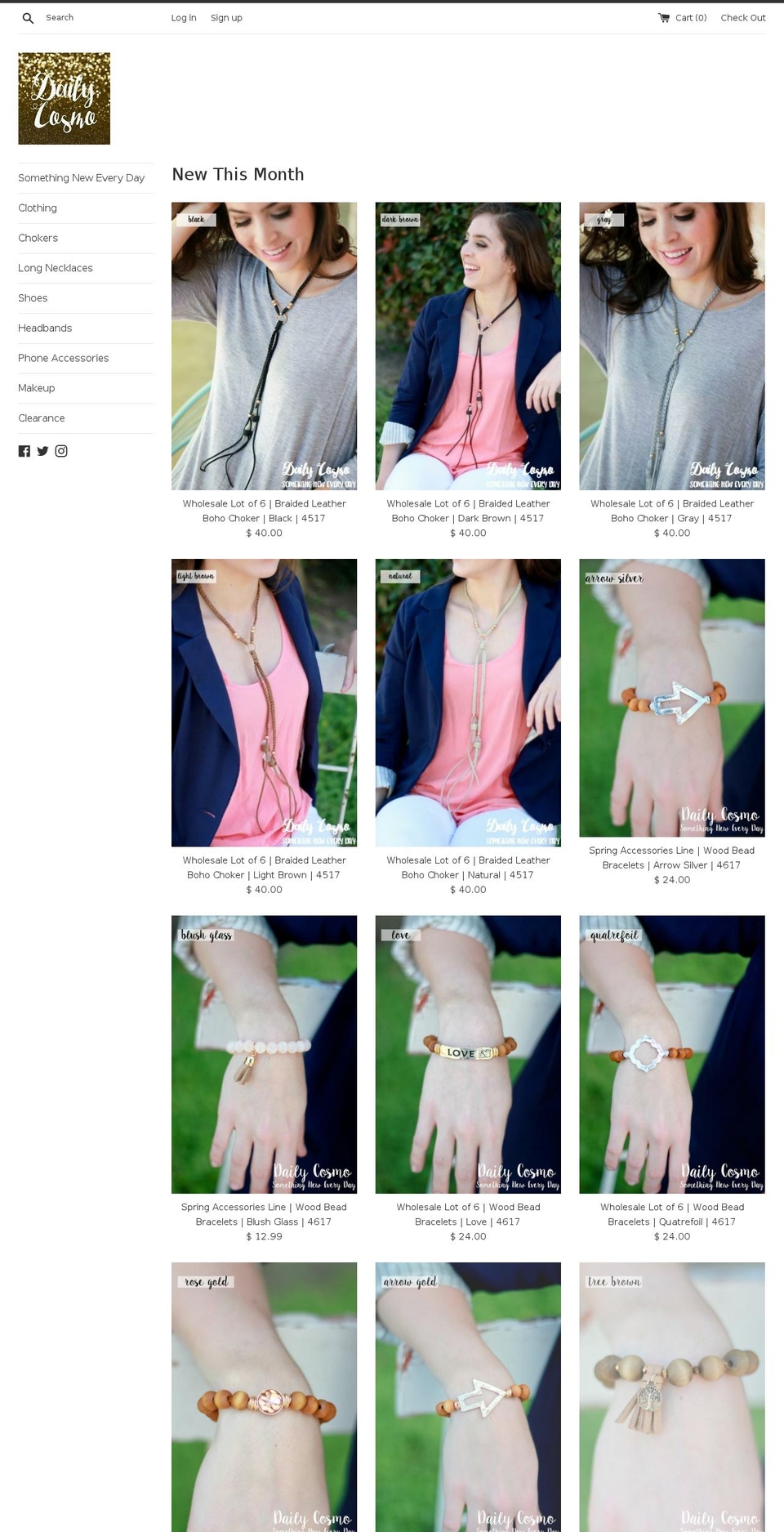 dailycosmo.com shopify website screenshot