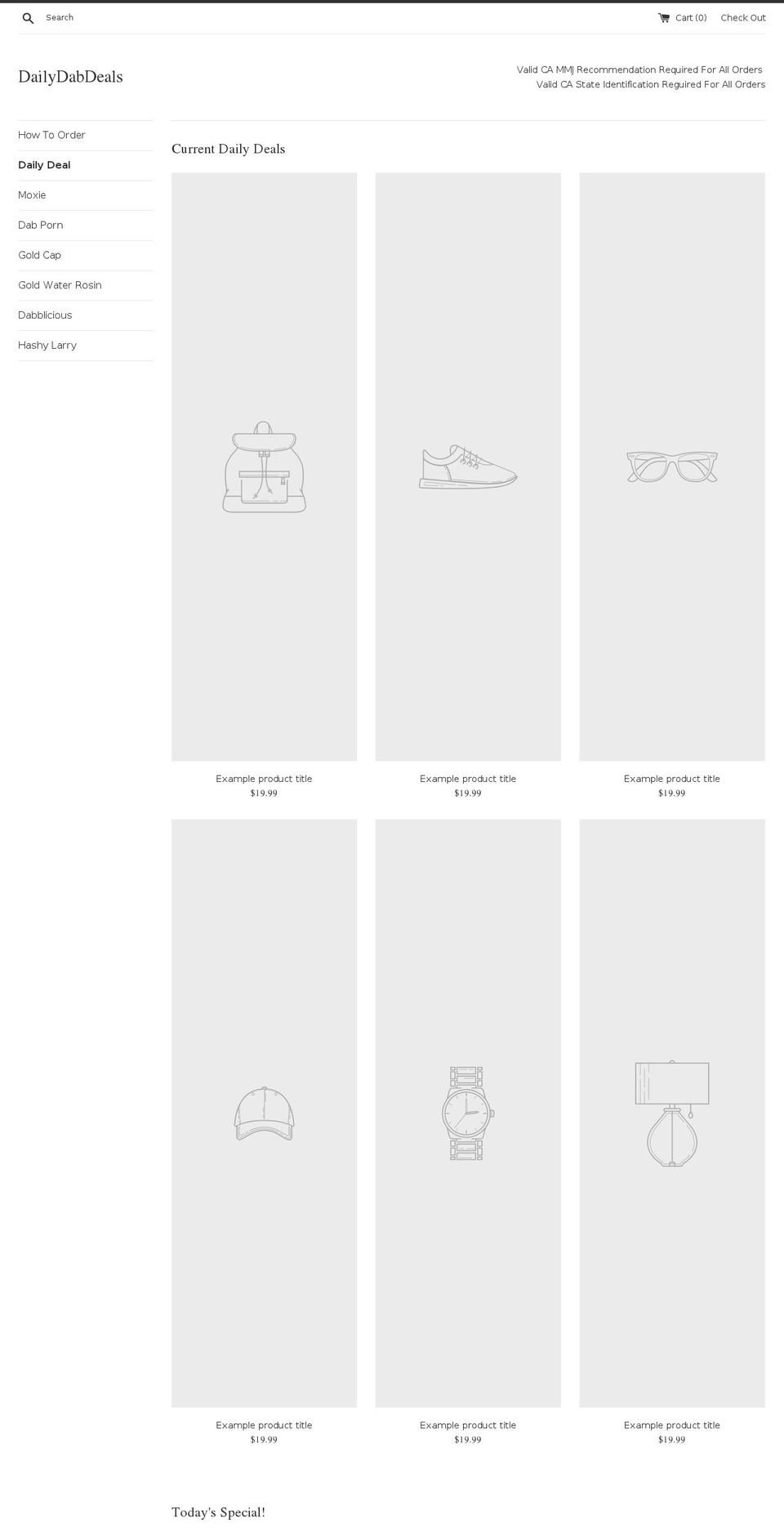 dailydabdeals.com shopify website screenshot