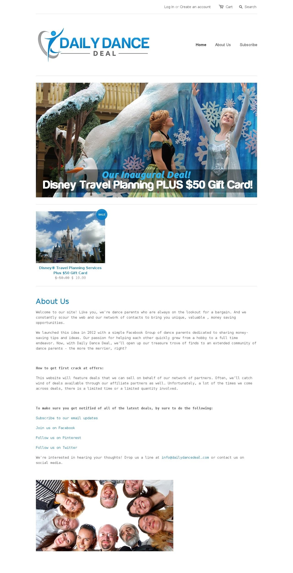 dailydancedeals.com shopify website screenshot