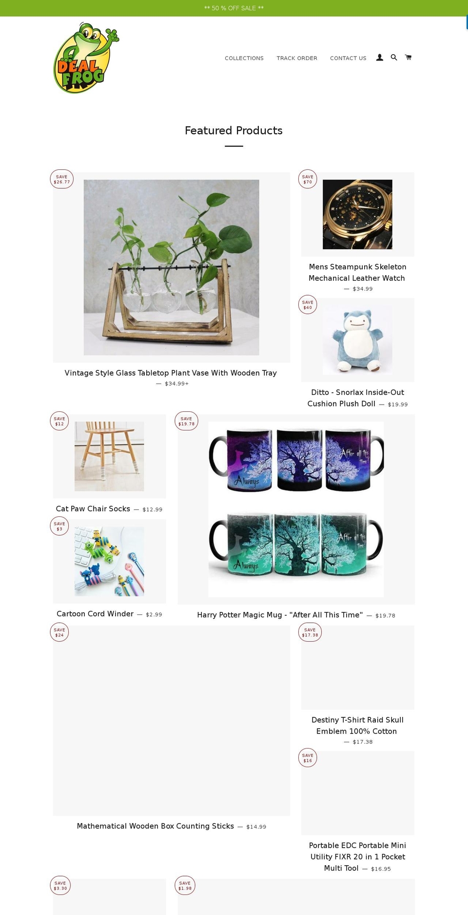 dailydealfrog.com — Shopify storefront screenshot