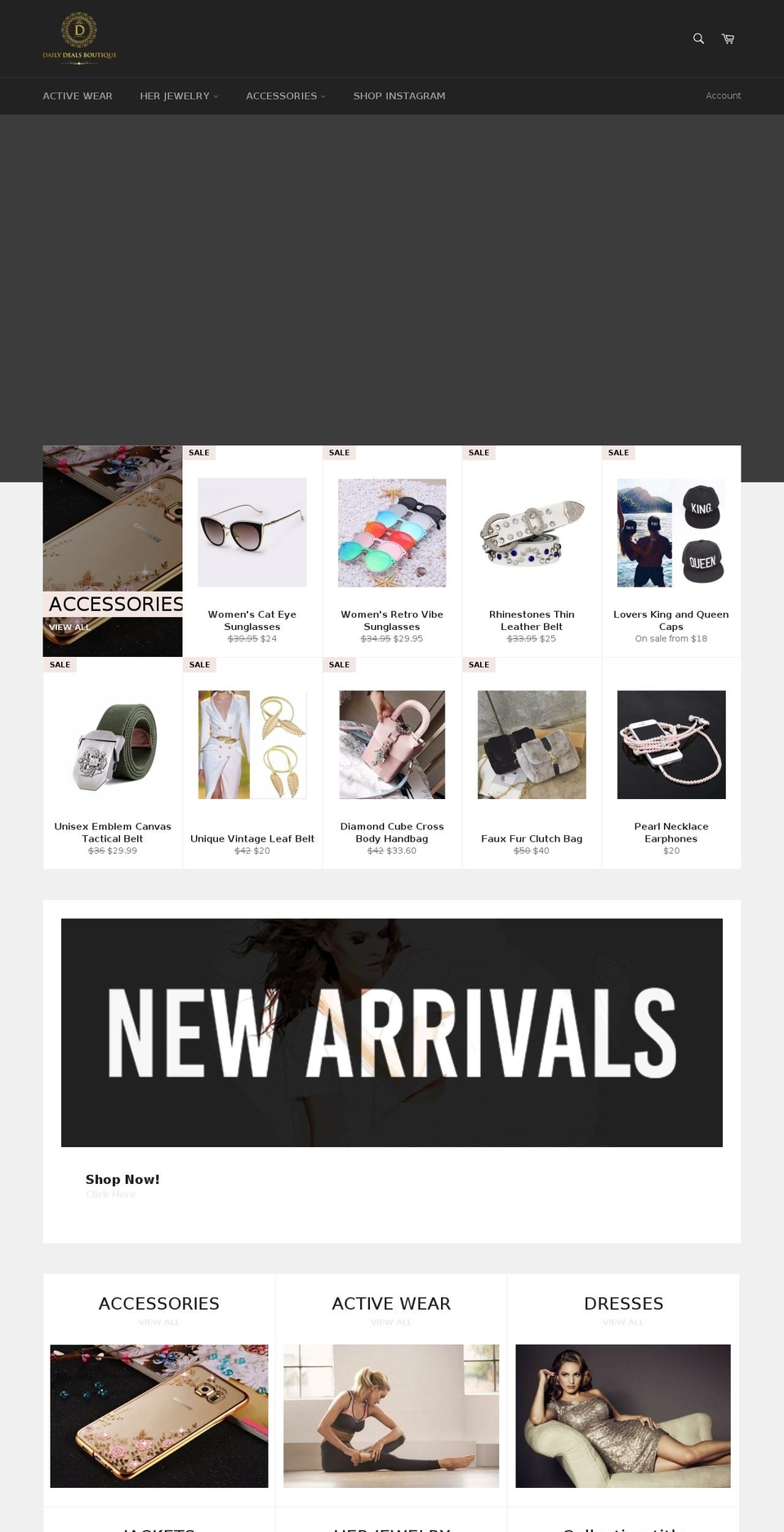 dailydealsboutique.com — Shopify storefront screenshot