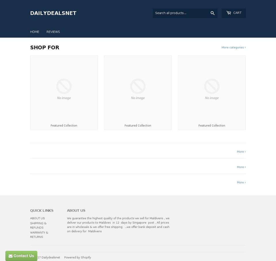 dailydealsnet.com shopify website screenshot