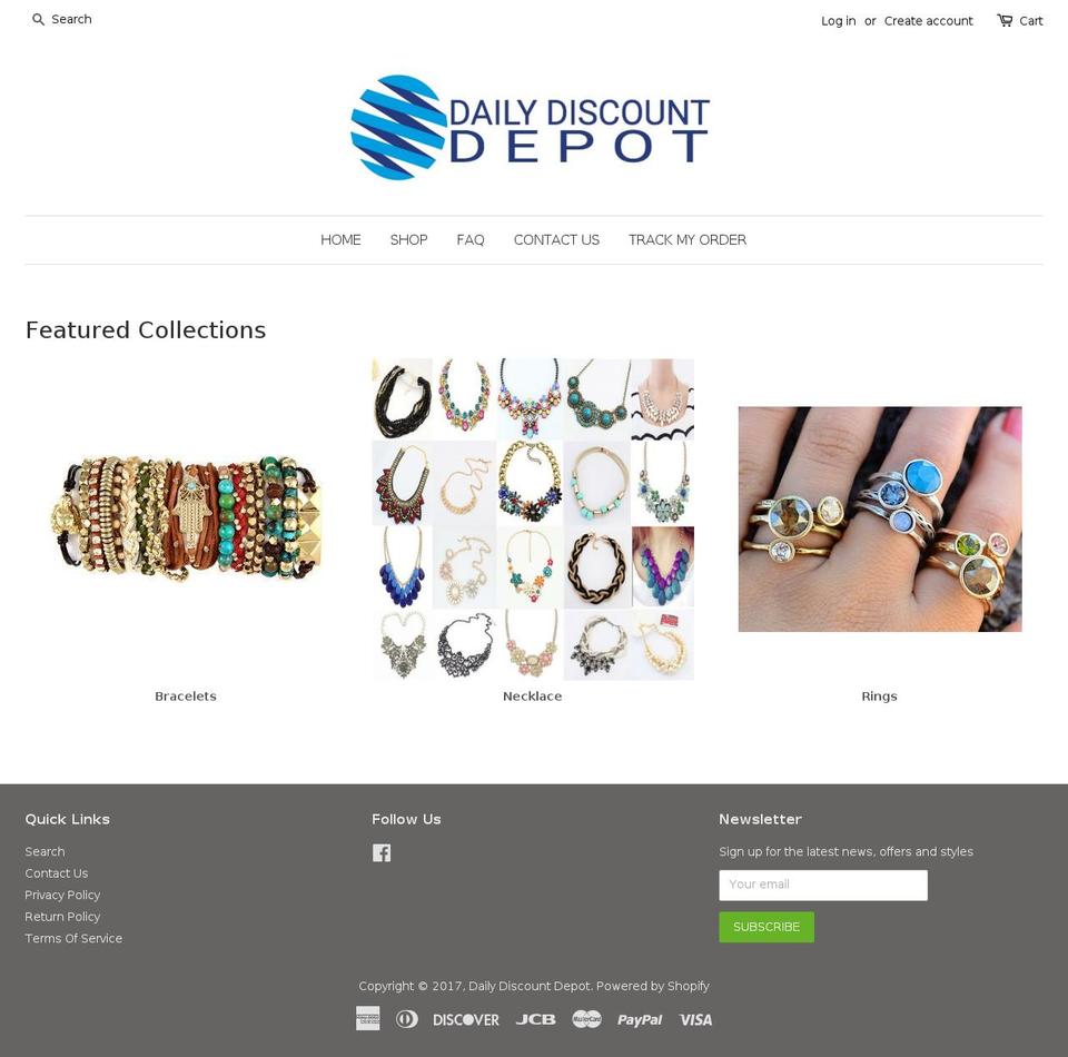 dailydiscountdepot.com shopify website screenshot