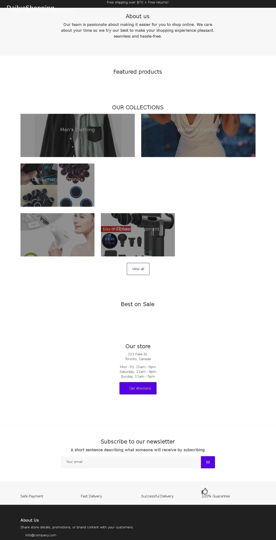dailyeshopping.com shopify website screenshot