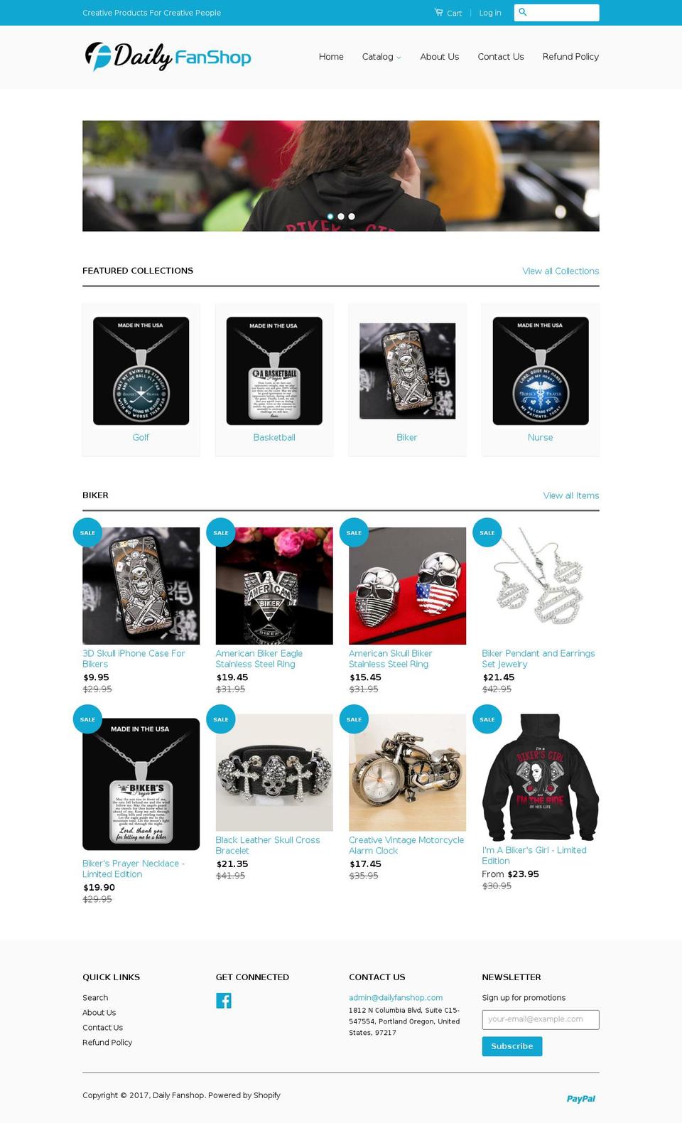dailyfanshop.com shopify website screenshot