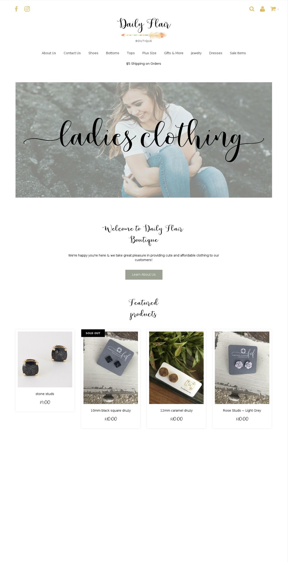 dailyflairboutique.com — Shopify storefront screenshot
