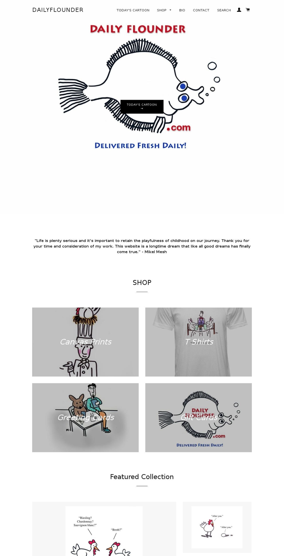 dailyflounder.com shopify website screenshot