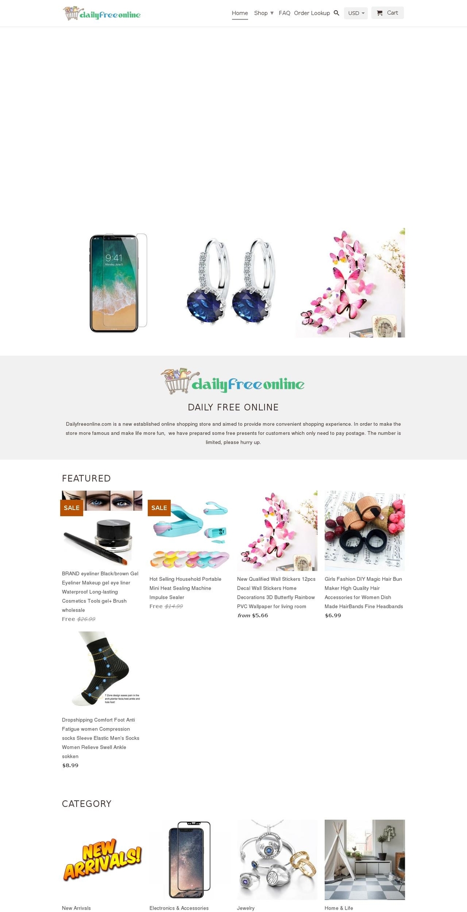 dailyfreeonline.com — Shopify storefront screenshot