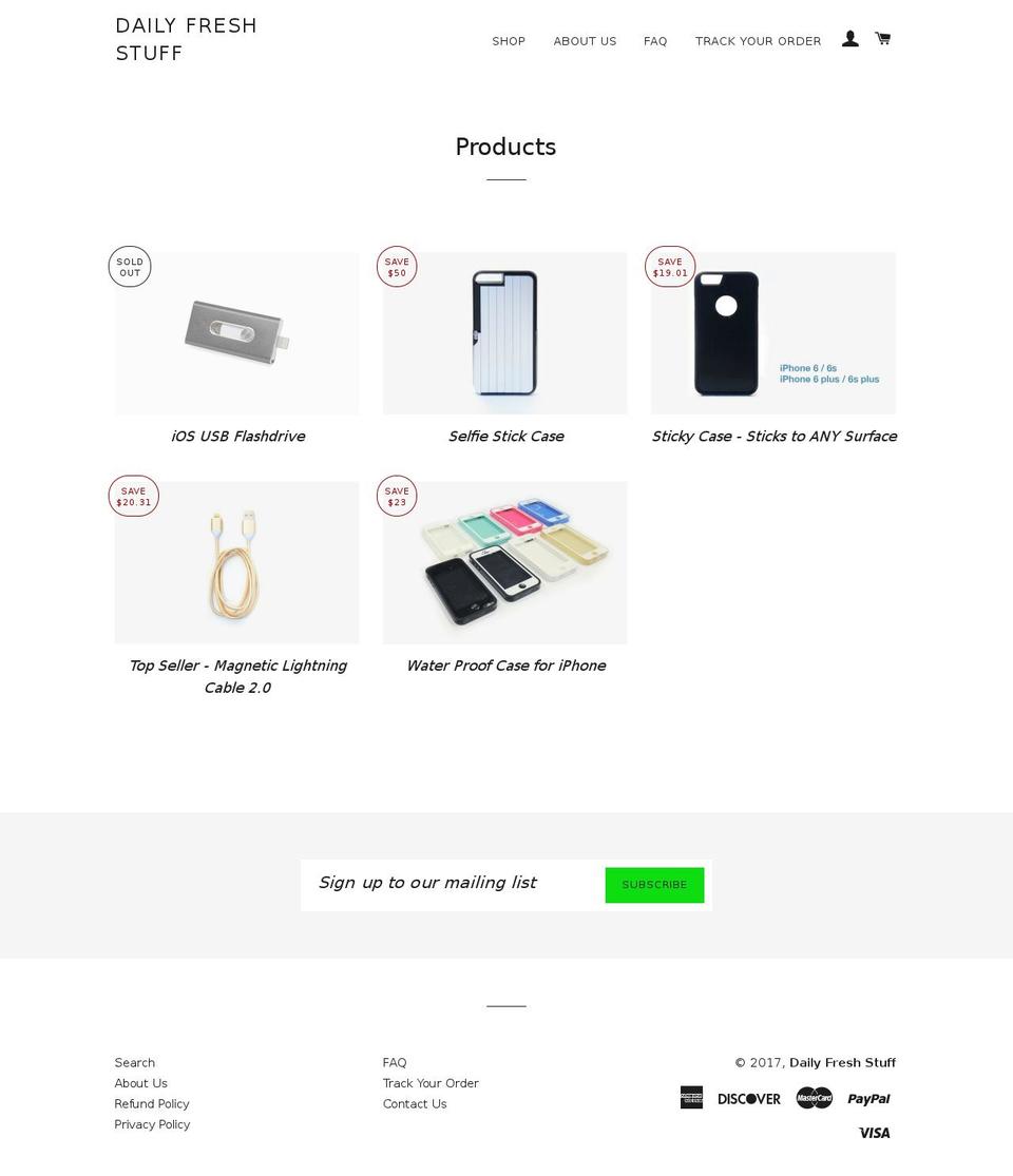 dailyfreshstuff.com shopify website screenshot