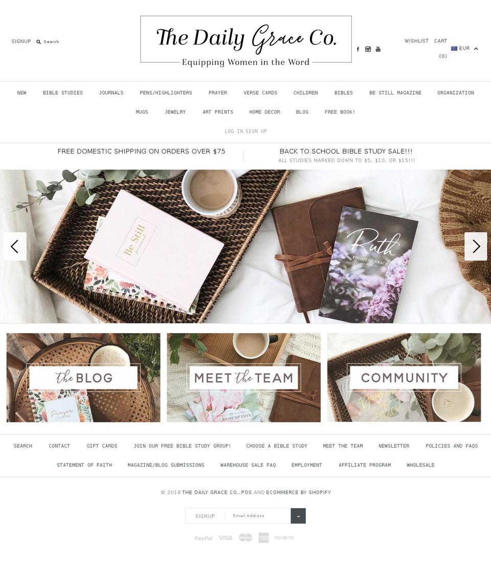 dailygraceco.com — Shopify storefront screenshot