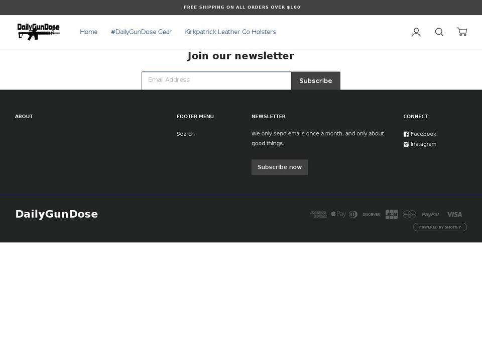 dailygundose.com — Shopify storefront screenshot