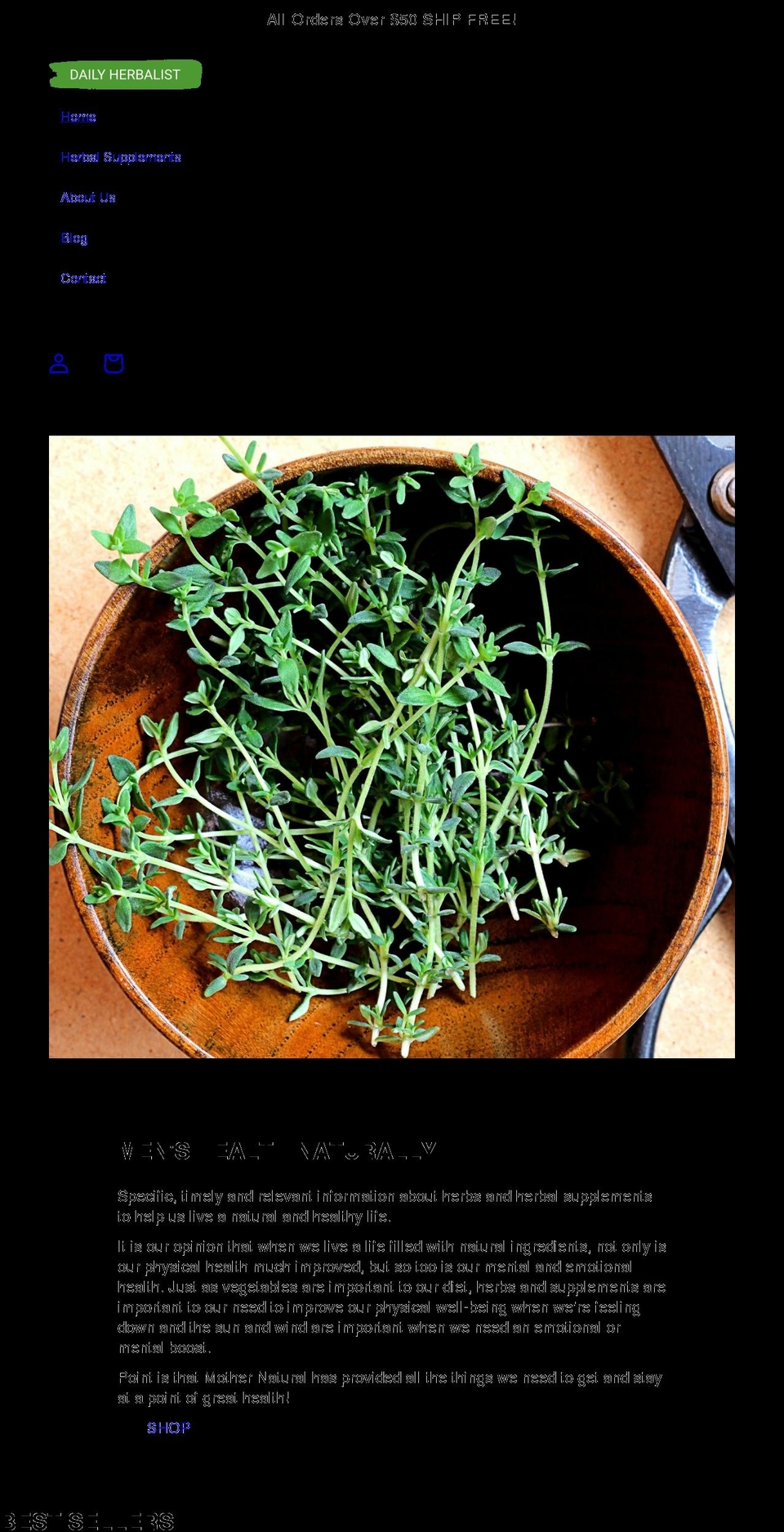 dailyherbalist.com shopify website screenshot