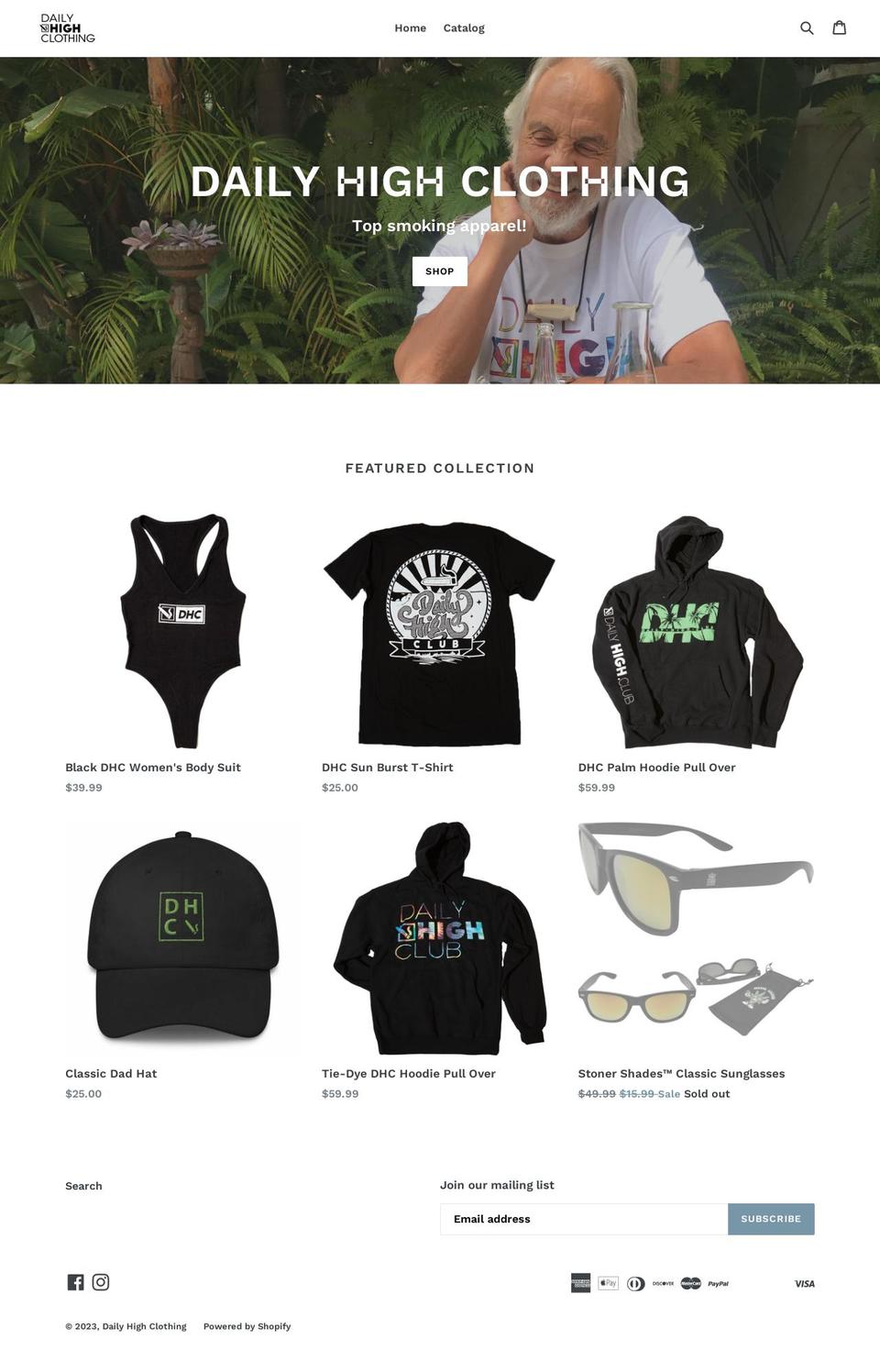 dailyhighclothing.com — Shopify storefront screenshot