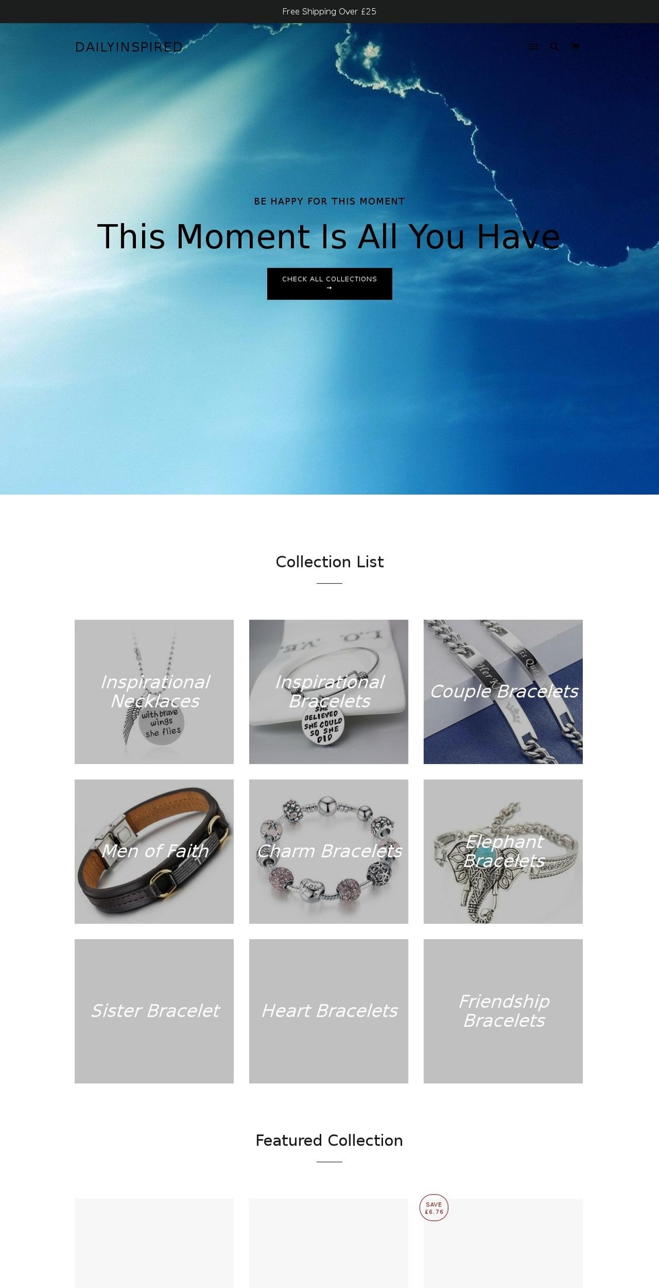 dailyinspiredshop.com — Shopify storefront screenshot