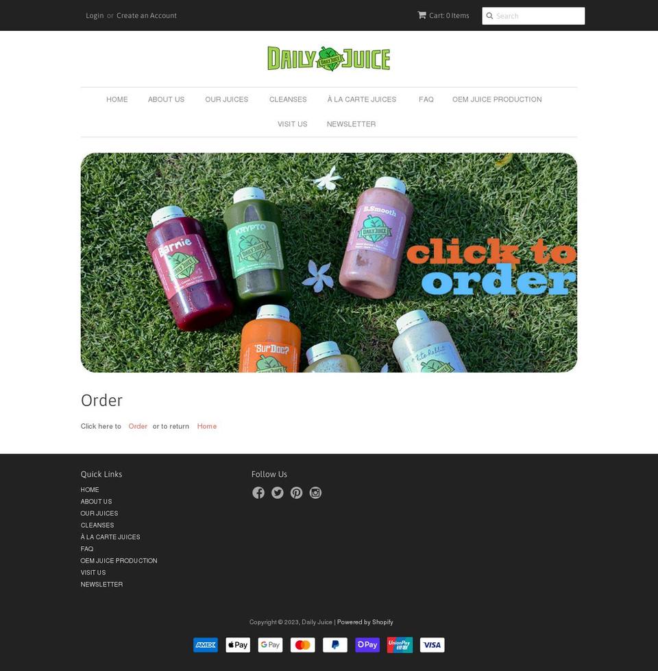 dailyjuiceshop.myshopify.com shopify website screenshot