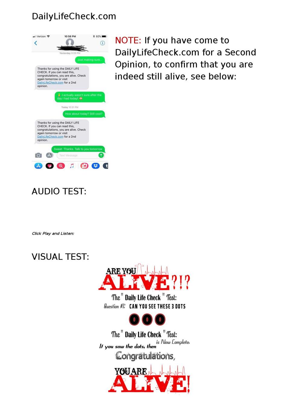 dailylifecheck.com — Shopify storefront screenshot