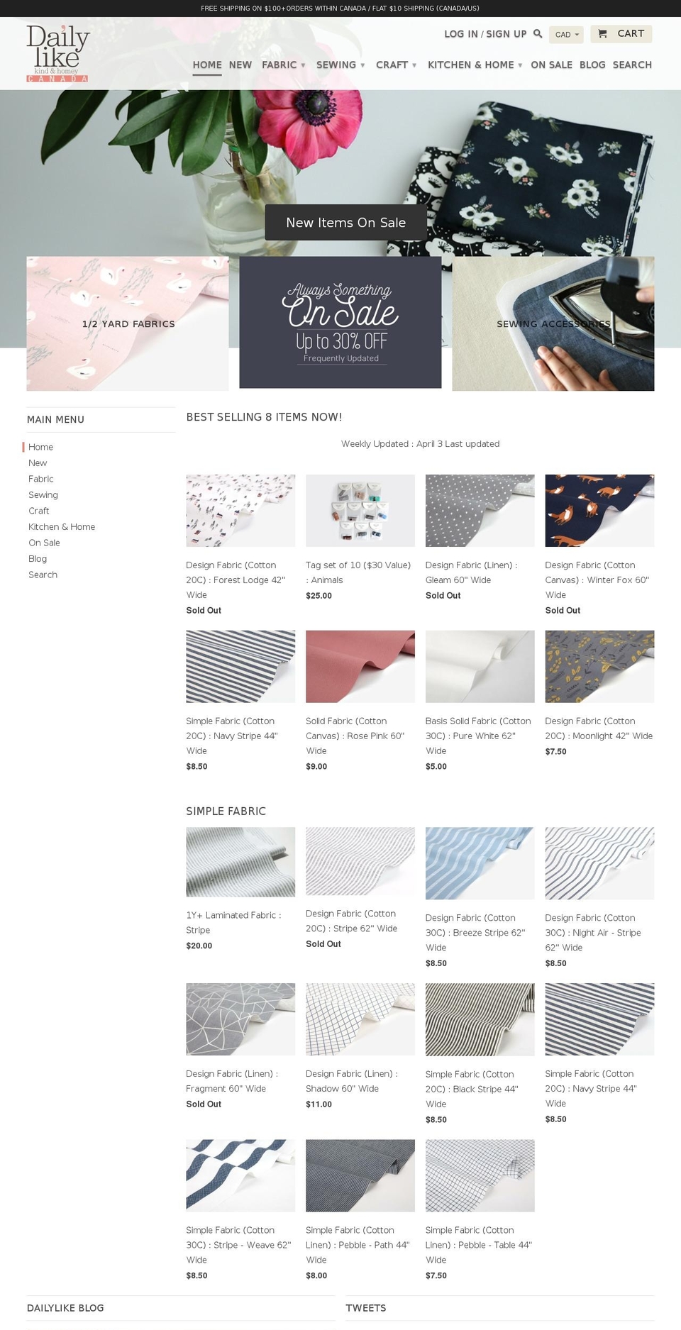 dailylike.ca shopify website screenshot