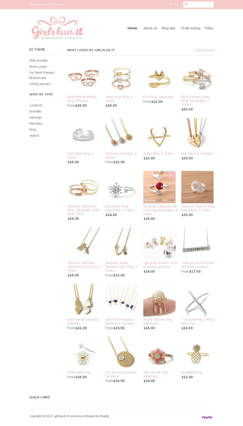 dailylookjewelry.com shopify website screenshot