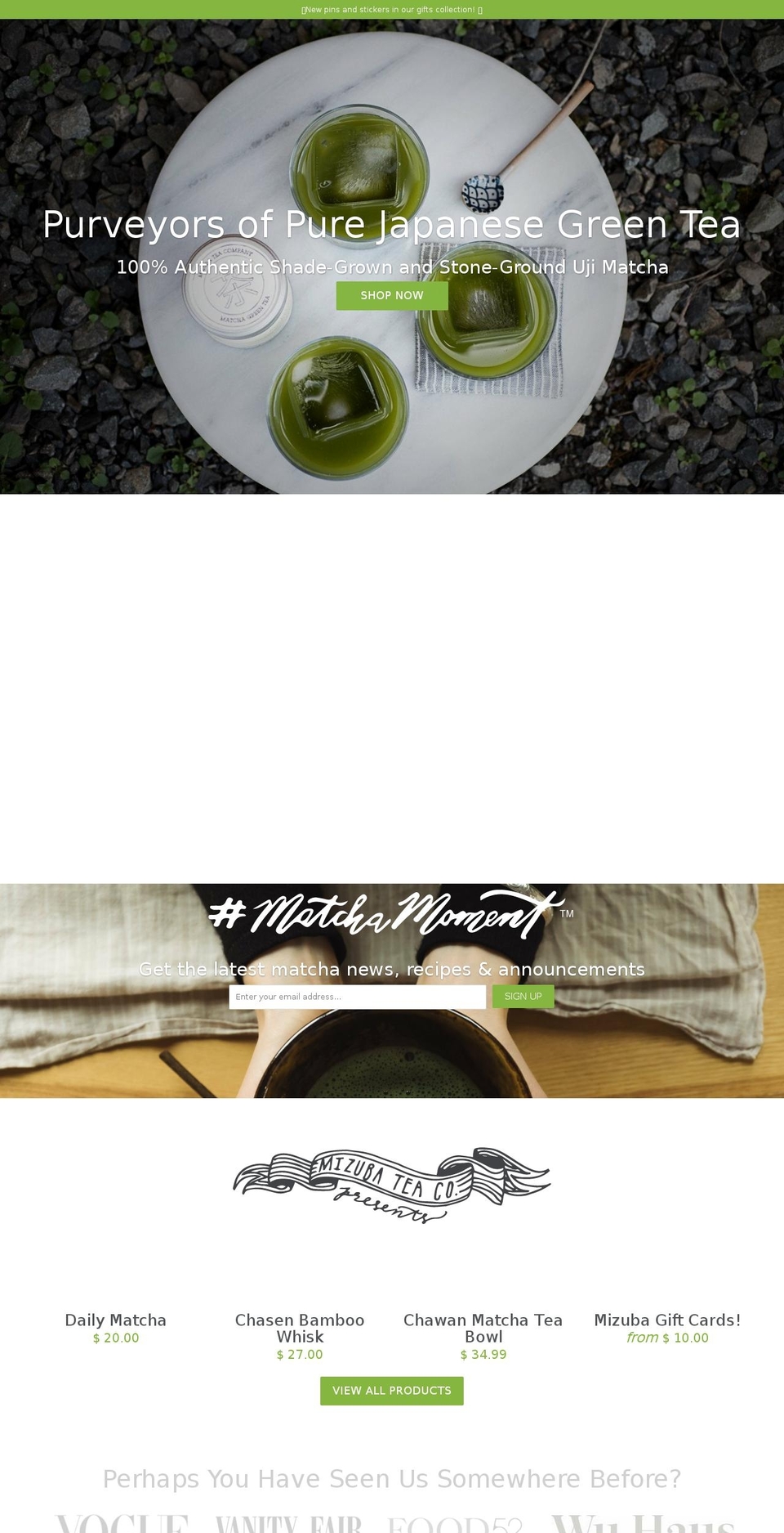 Copy of Mizuba Tea Co. | FOR BOLD Shopify theme site example dailymatcha.net