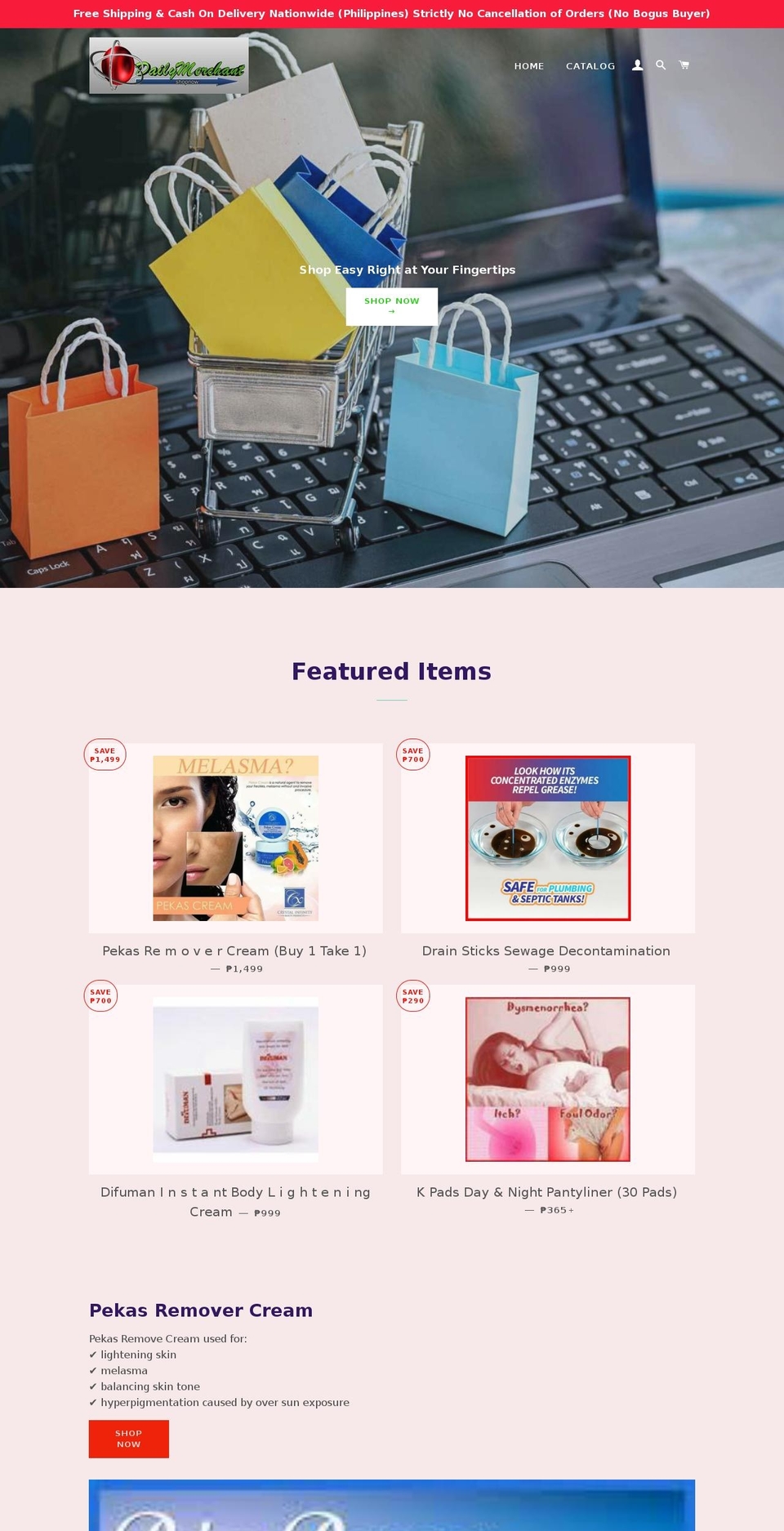 dailymerchant.com — Shopify storefront screenshot