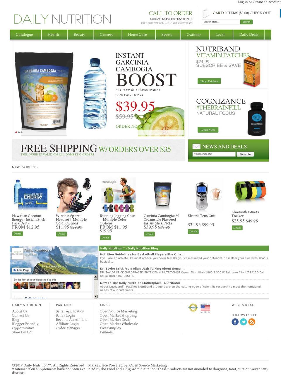 Crave Shopify theme site example dailynutritionshopping.com