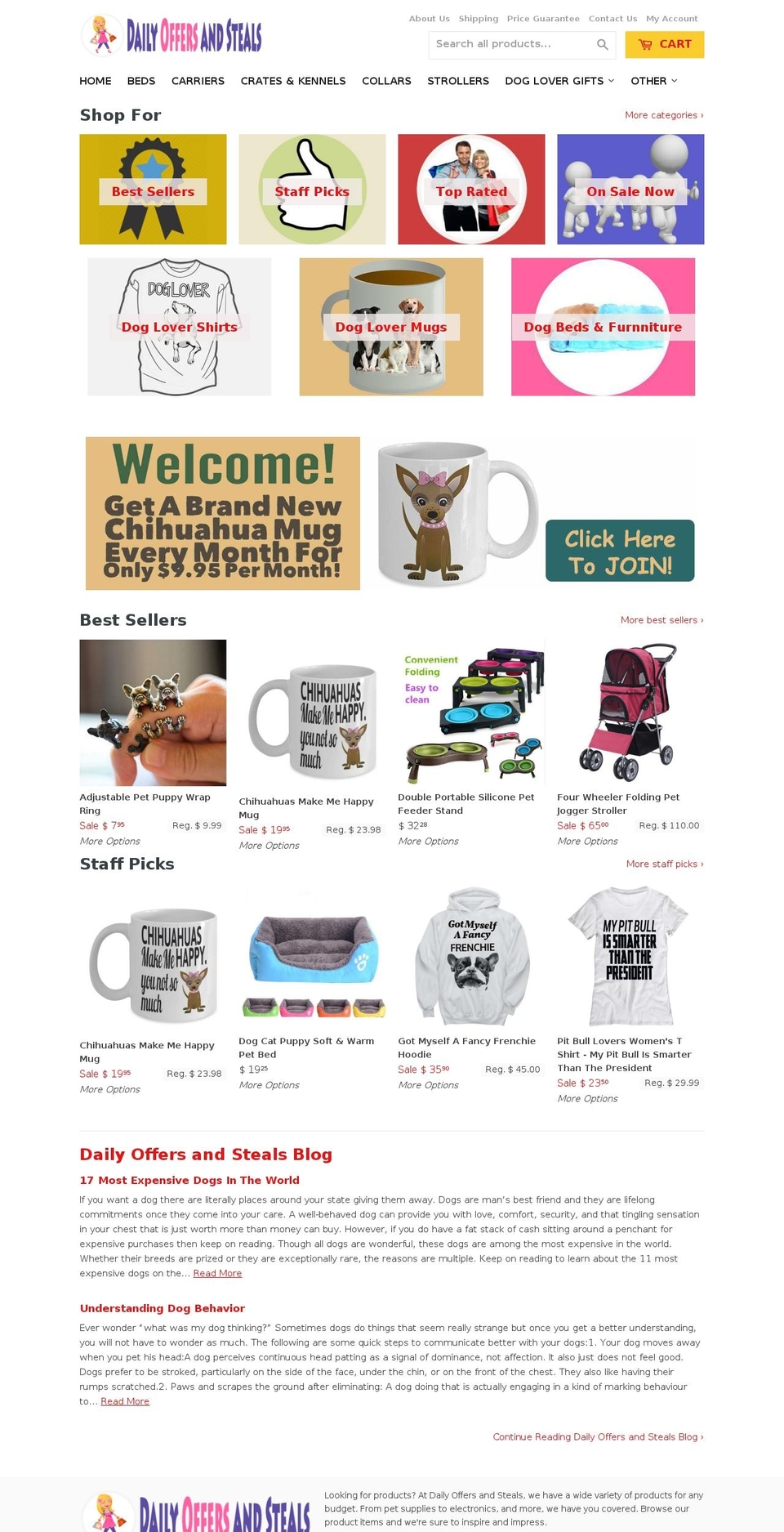 dailyoffersandsteals.com shopify website screenshot