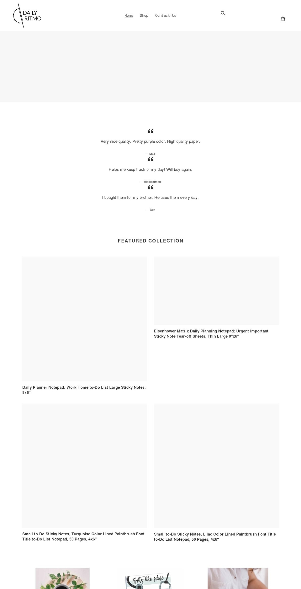 dailyritmo.com shopify website screenshot