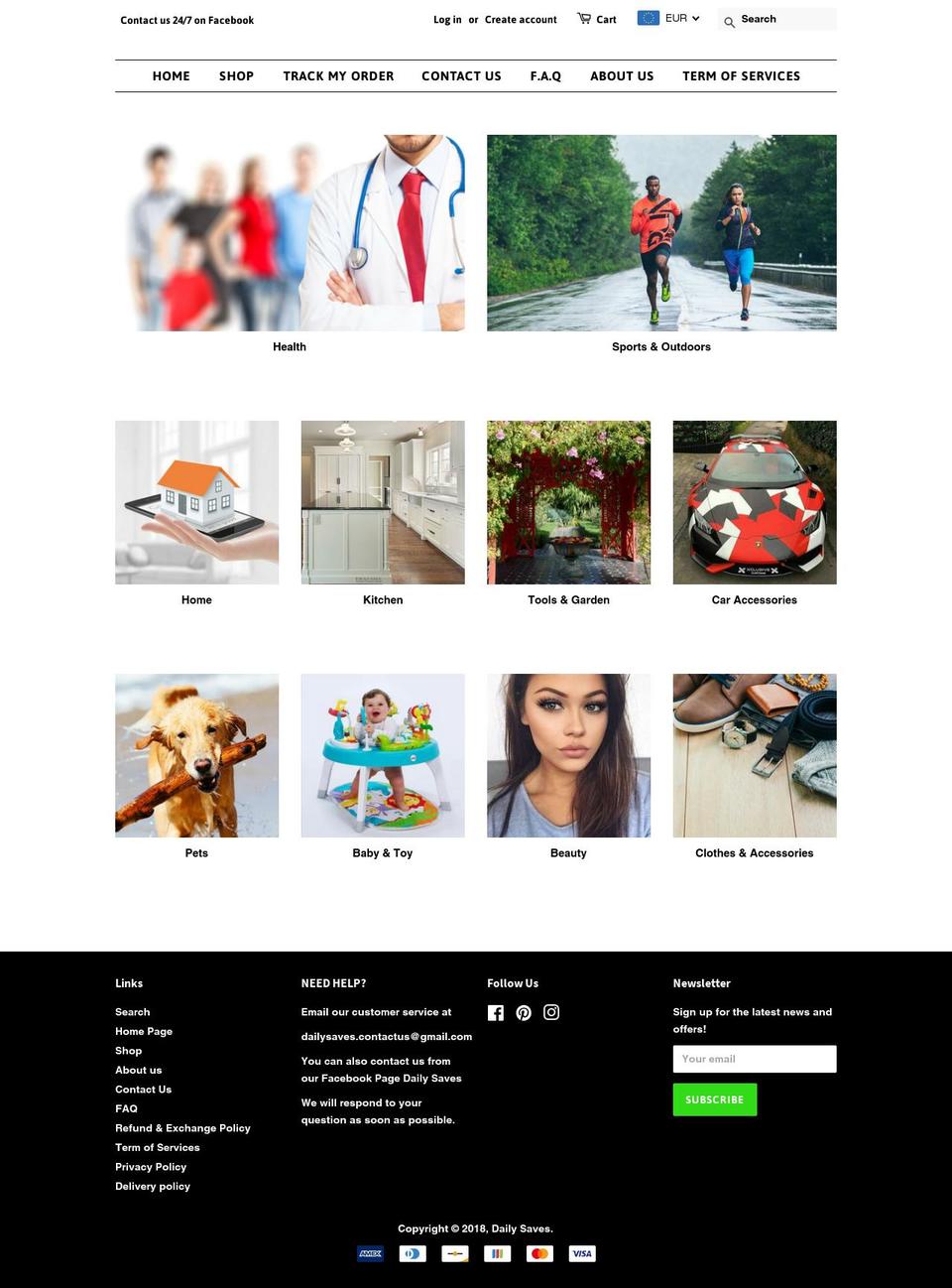 dailysavesshopping.com shopify website screenshot