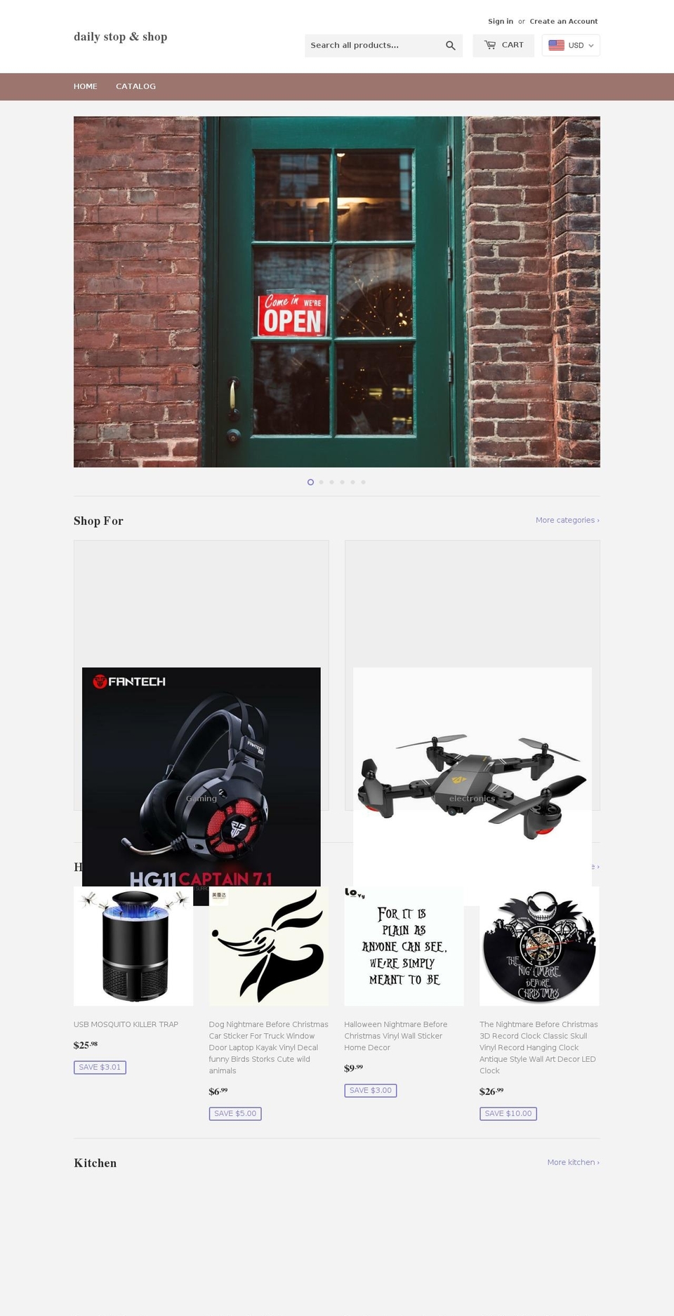 dailystopshop.com — Shopify storefront screenshot