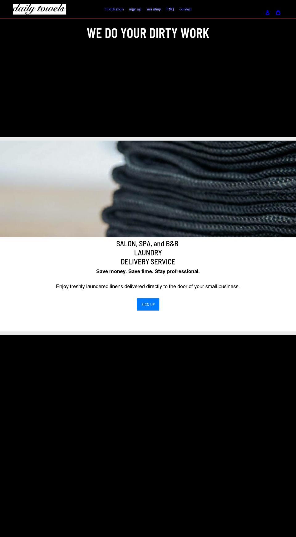 dailytowels.net shopify website screenshot