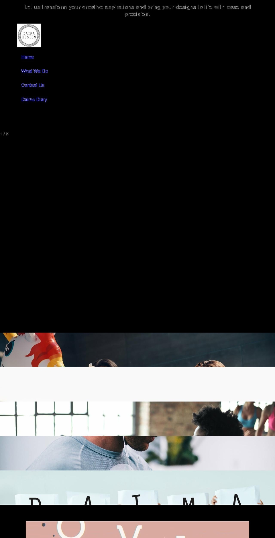daimadesign.com shopify website screenshot