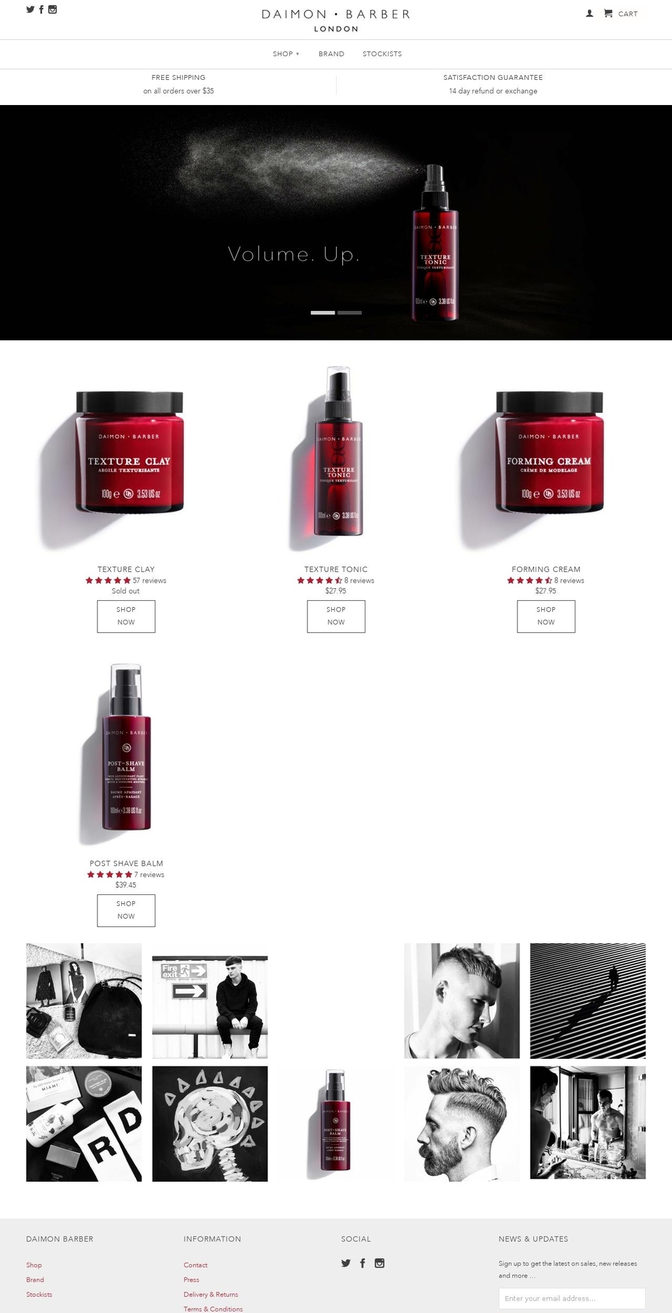 daimonbarber.com shopify website screenshot