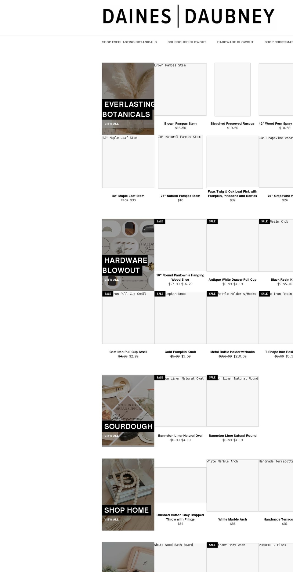dainesdaubney.com shopify website screenshot