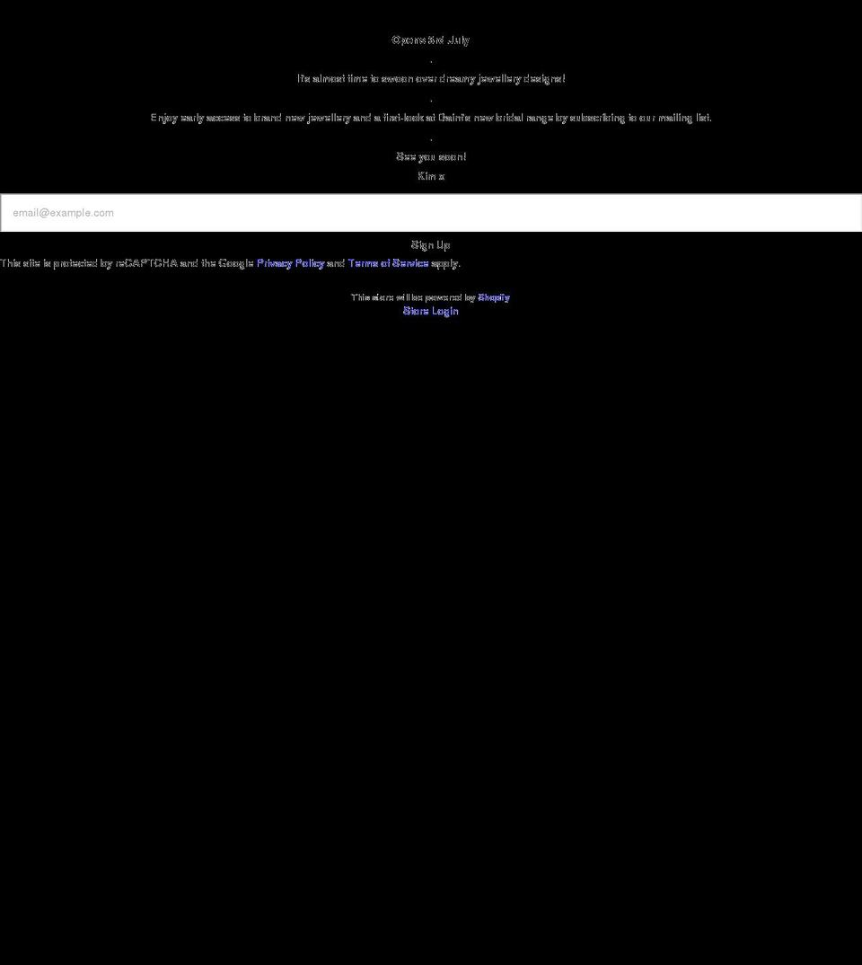 daintjewellery.com shopify website screenshot