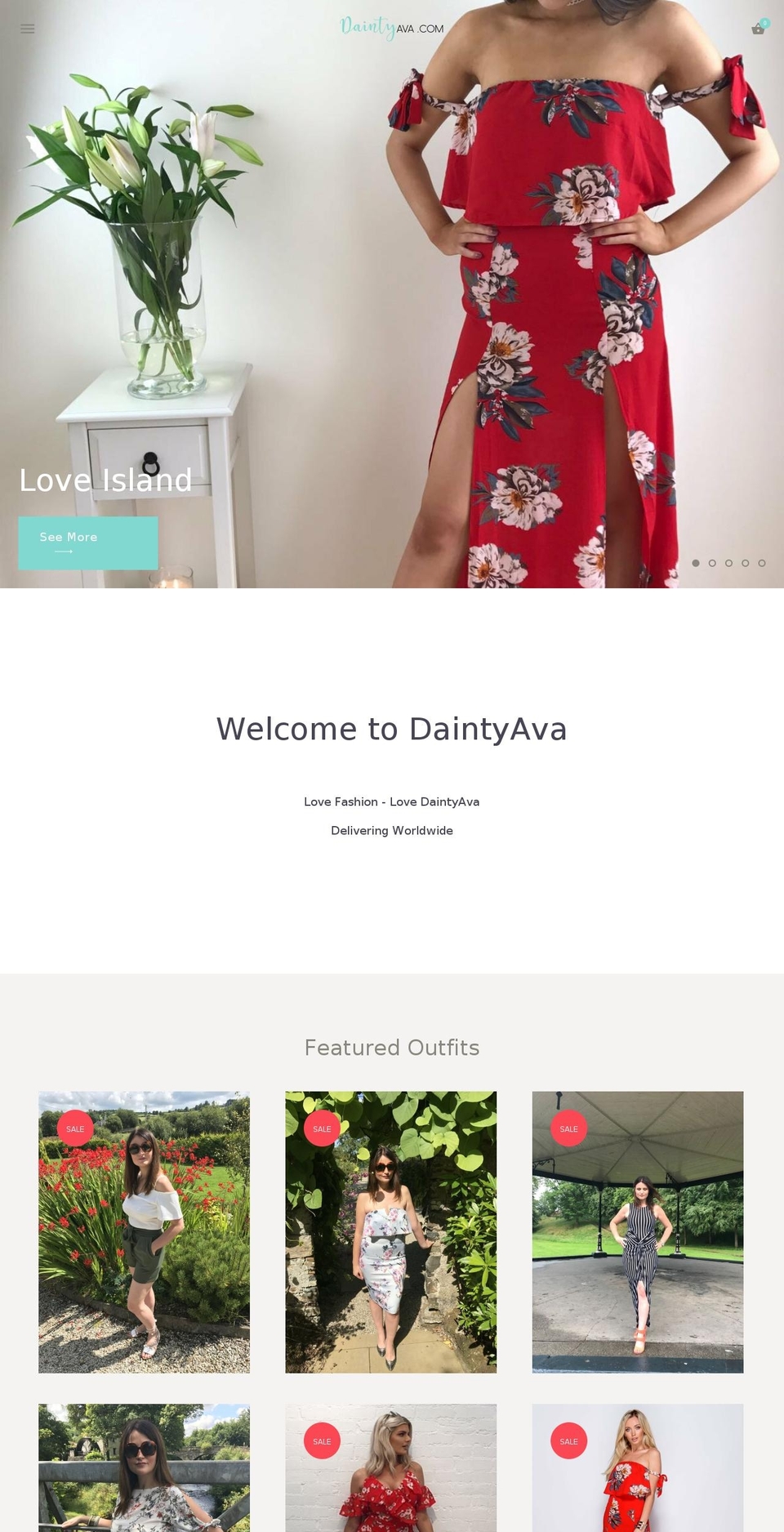 daintyava.com — Shopify storefront screenshot