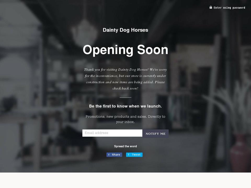 daintydoghorses.com shopify website screenshot