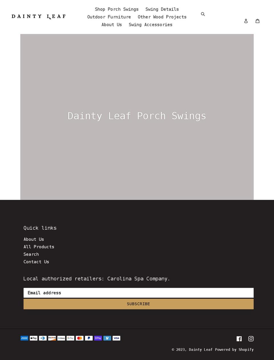 daintyleaf.com shopify website screenshot