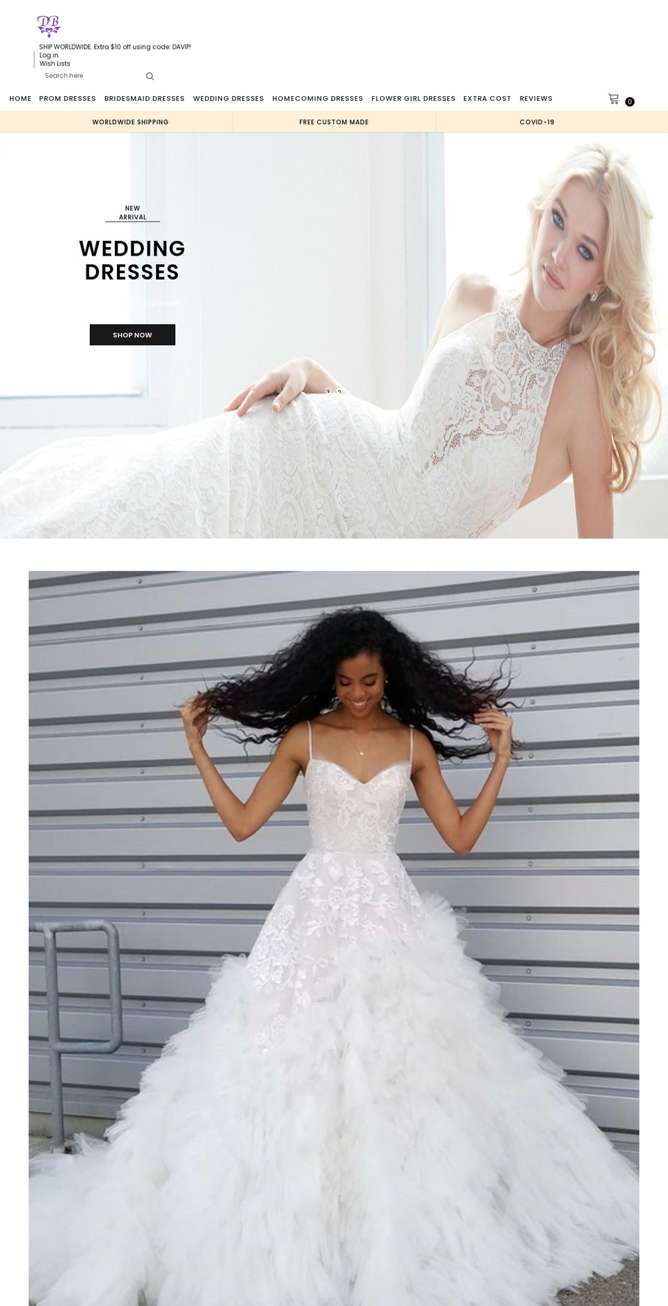 dairybridal.com — Shopify storefront screenshot