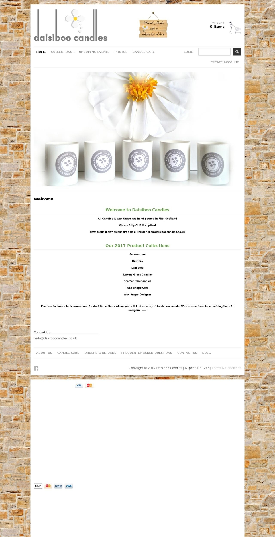 daisiboocandles.com shopify website screenshot