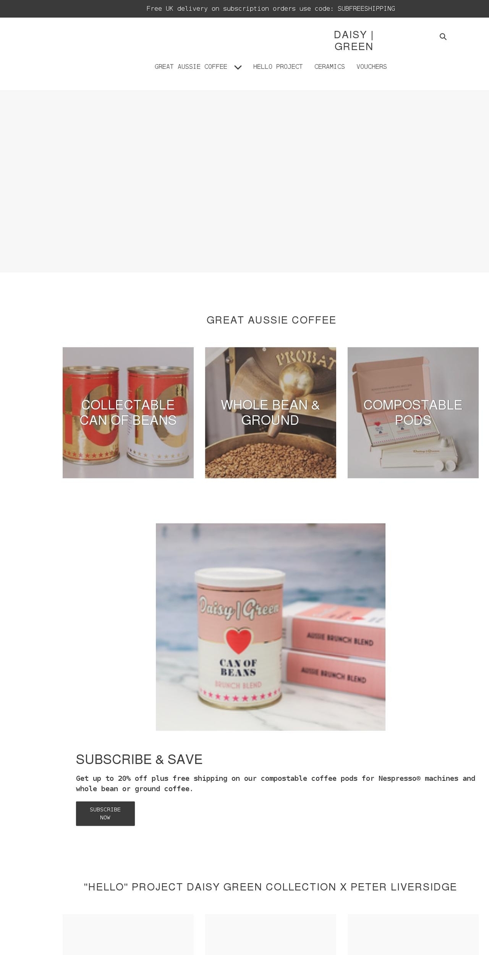 daisy-green-food.myshopify.com shopify website screenshot